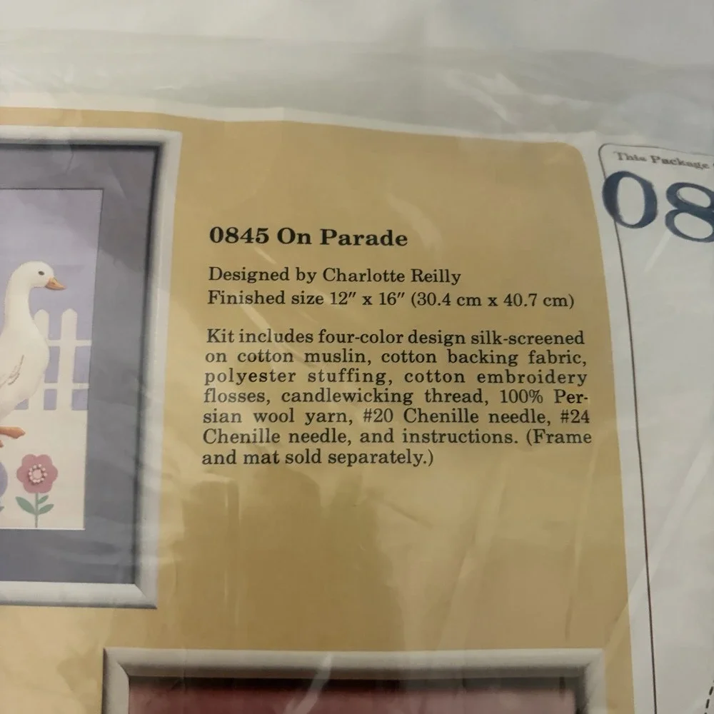 On Parade Geese Candlewicking Embroidery Kit #0845 The Creative Circle 1986 New
